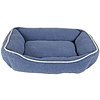 Boon Boon divan teddy met bies 50 x 40cm blauw