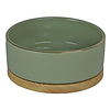 Boon Boon eetbak keramiek/hout zeegroen 16cm