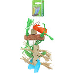Boon Boon vogelspeelgoed maïskolfkern met raffia, 30 cm.