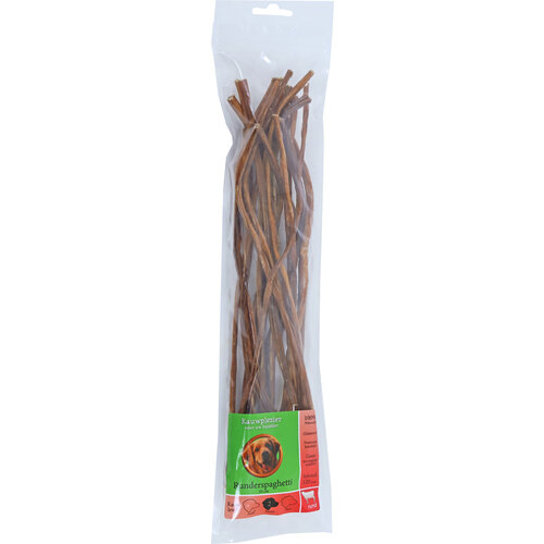 Boony Natuurlijke Snacks Boon Natuurlijke Snack rund, runderspaghetti 35 cm, zak a 120 gram.