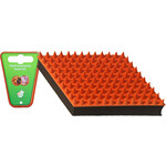 Boon massageborstel rubber oranje/zwart, 15 cm.