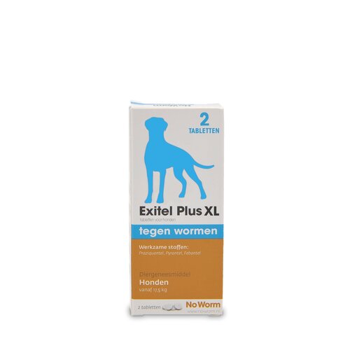 No Worm No Worm Exitel Hond XL 2 tab.