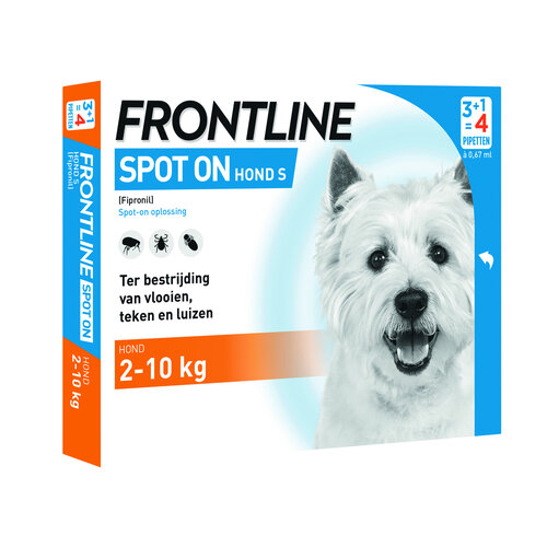 Frontline Frontline spot on dog S 4 Pipet 4 pip. 2 - 10 kg