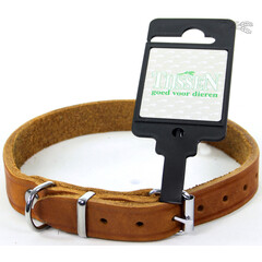 Tijssen goed voor dieren Halsband Vetleer Cognac 1 st. 18 mm / 45 cm
