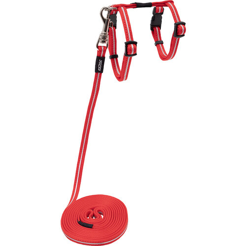 Rogz Beltz Catz AlleyCat Tuig+Lijn XS Rood 1 st. Extra Small