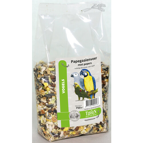 Tijssen goed voor dieren Papegaaienvoer+Pepers 750 gr.