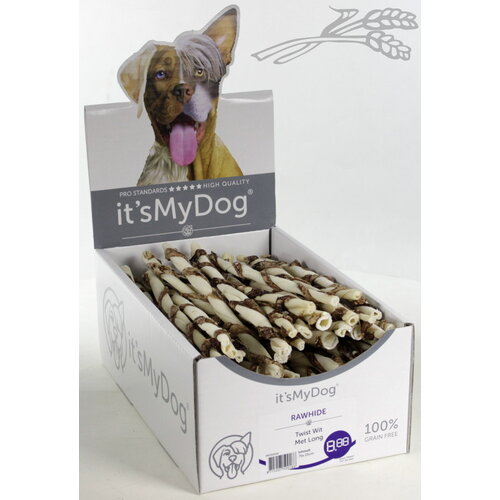 it's My Dog it's My Dog Rawhide Twist Wit Met Long 1 st. 25 cm