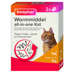 Beaphar Wormmiddel All In One Kat 2 tab.