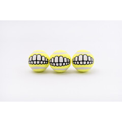 Rogz Yotz Toyz Grinz 3 Tennis Bal Multi Pak S Geel 1 st. Small