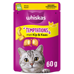Whiskas Whiskas Temptations Kip/Kaas 60 gr.