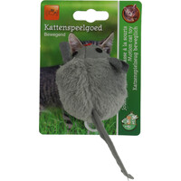 Boon Boon kat speelgoed bibbermuis + catnip grijs 7cm