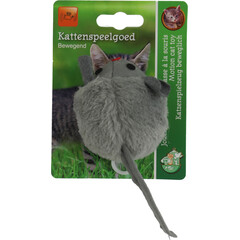 Boon Boon kat speelgoed bibbermuis + catnip grijs 7cm
