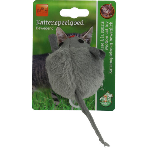 Boon Boon kat speelgoed bibbermuis + catnip grijs 7cm