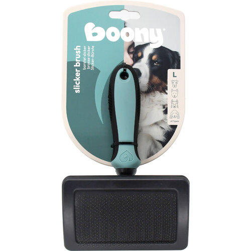 Boon vachtverzorging hondenborstel slicker, large.