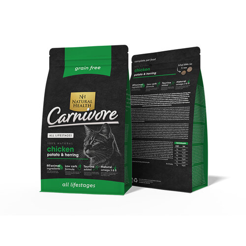 Natural Health Voer NH Cat Carnivore 400 gr.
