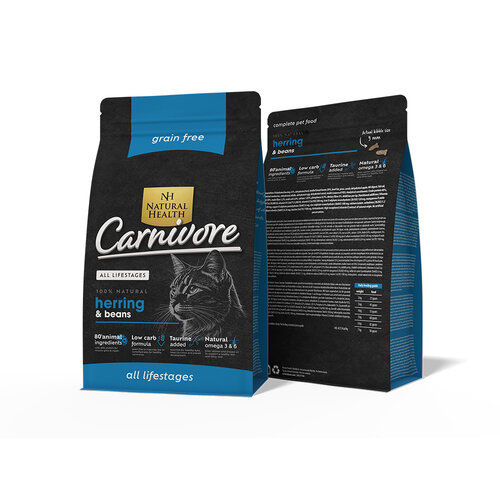 Natural Health Voer NH Cat Carnivore Fish&Beans 400 gr.