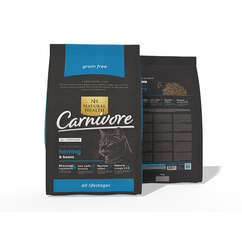 Natural Health Voer NH Cat Carnivore Fish&Beans 10 kg.