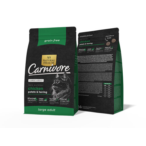 Natural Health Voer NH Cat Carnivore Large Bite 400 gr.