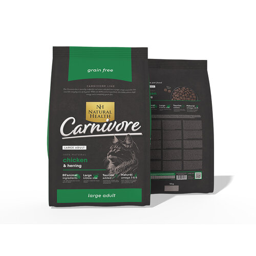 Natural Health Voer NH Cat Carnivore Large Bite 10 kg.