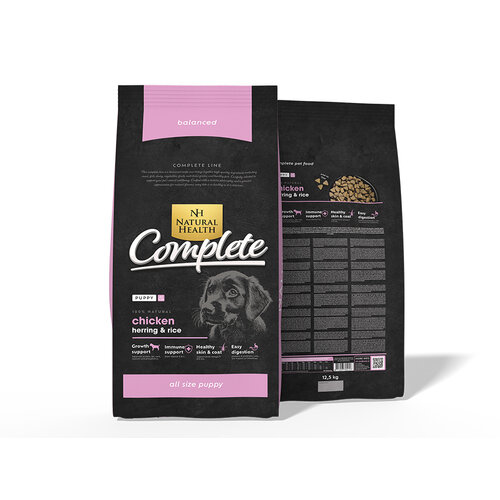 Natural Health Voer NH Dog Basic 5 Puppy 12,5 kg.