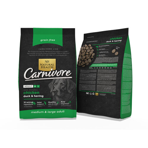 Natural Health Voer NH Dog Carnivore Adult 2 kg.