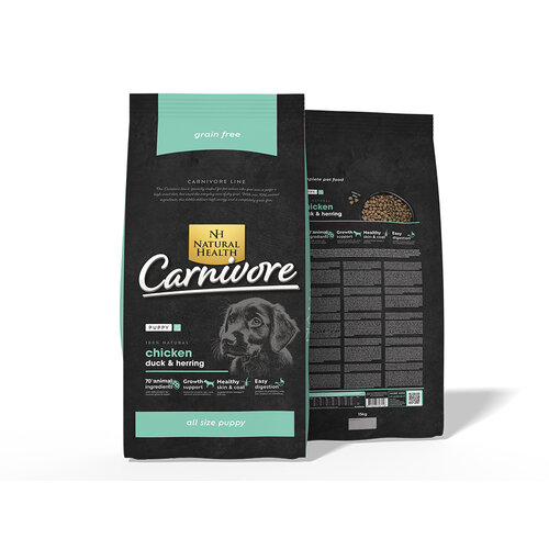 Natural Health Voer NH Dog Carnivore Puppy 15 kg.