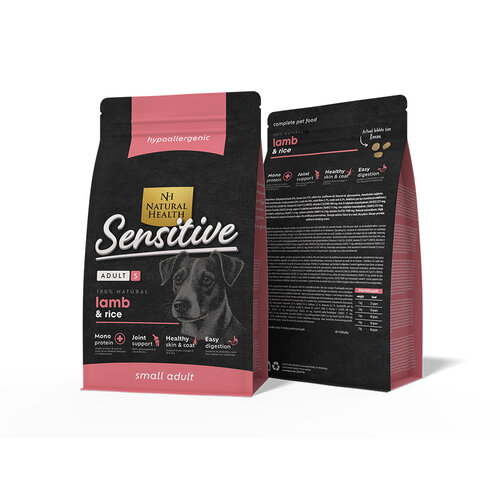 Natural Health Voer NH Dog Lamb & Rice Small Bite 400 gr.