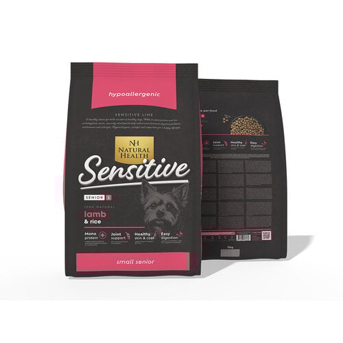 Natural Health Voer NH Dog Lamb & Rice Senior Small Bites 10 kg