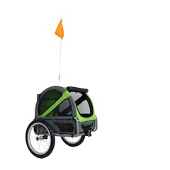 Doggy Ride Doggyride fietskar mini 20 groen/grijs cabin only
