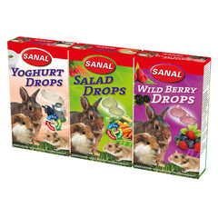 Sanal Sanal knaagdier 3 pak, yoghurt, salad, wild berry drops.