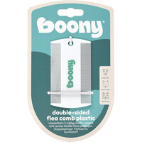 Boony vlooienkam hond 2-zijdig plastic wit