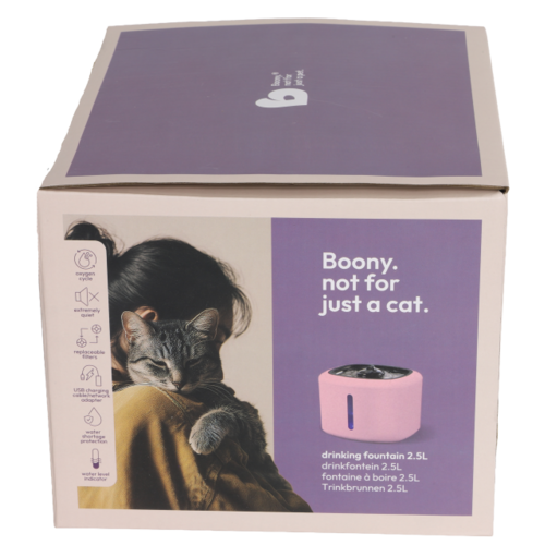 boon Boon drinkfontein aquabella pink 2,5 liter