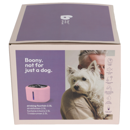 boon Boon drinkfontein aquabella pink 2,5 liter