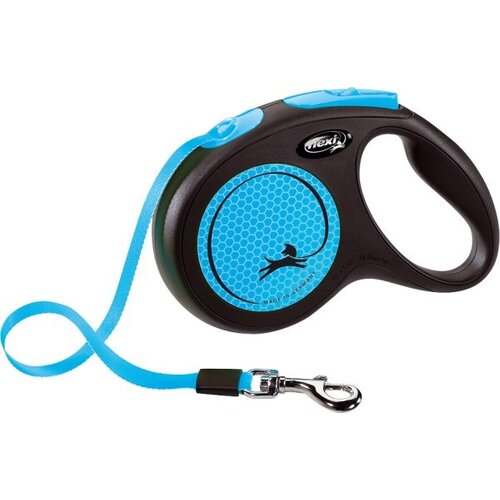 Flexi flexi rollijn NEW NEON tape M blauw, 5 meter.