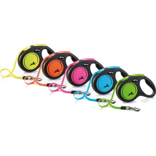 Flexi flexi rollijn NEW NEON tape M groen, 5 meter.