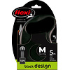Flexi flexi rollijn BLACK DESIGN tape M zwart, 5 meter.