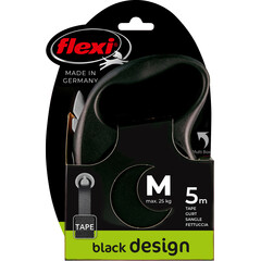 Flexi flexi rollijn BLACK DESIGN tape M zwart, 5 meter.