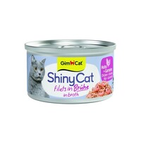 Shiny Cat ShinyCat Filets In Broth Kip + Garnalen 70 gr.