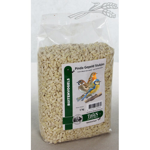 Tijssen goed voor dieren Pinda Gepeld Stukjes 1 kg.