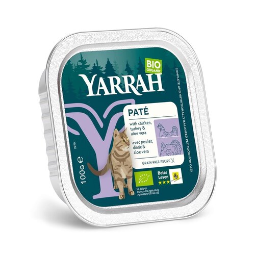 Yarrah Yarrah Kat Alu Pate Kip/Kalk/Aloëvera 100 gr.