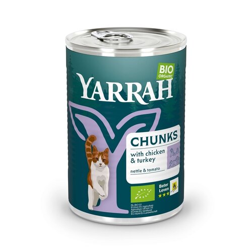 Yarrah Yarrah Kat Blik Br.Kip/Kalk in Saus 405 gr.