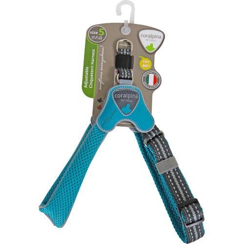 Coralpina Coralpina harness Cinquetorri turquoise, maat 5. C100TU050
