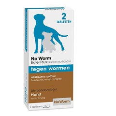No Worm No Worm Exitel Hond 2 Tab. 2 tab.