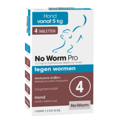 No Worm No Worm Pro Hond 4 Tab. 4 tab.