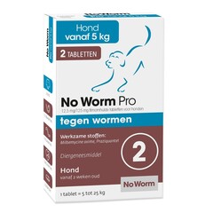 No Worm No Worm Pro Hond 2 Tab. 2 tab.