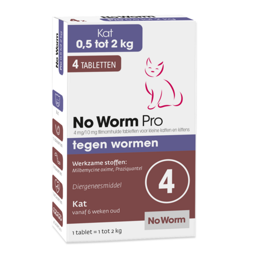 No Worm No Worm Pro Kleine Kat & Kitten 4 tab.