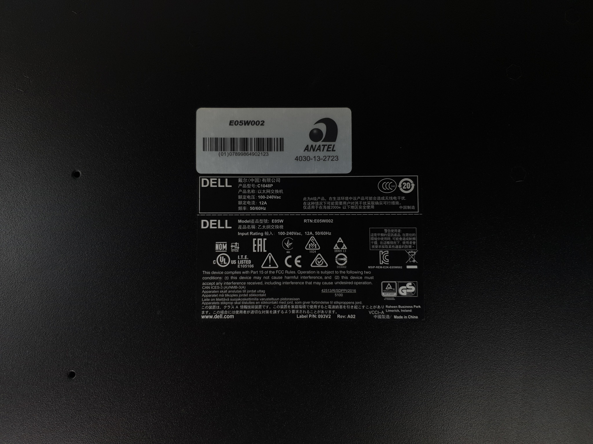 Dell Dell C1048P 48PRT Ethernet POE C10-series // 0PTVPP - PTVPP