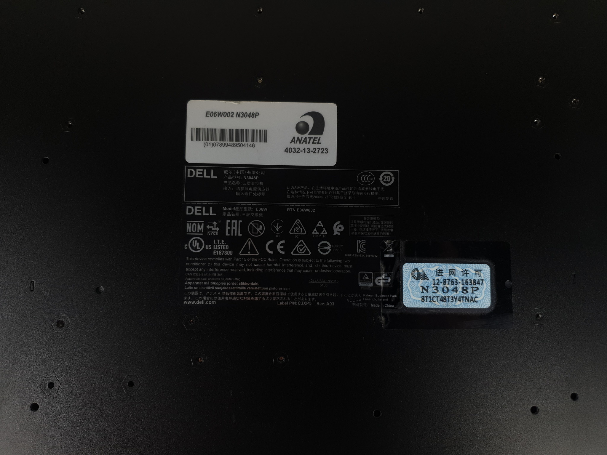 Dell Dell N3048P 48PRT Ethernet POE N-series // 0RGC0T - RGC0T