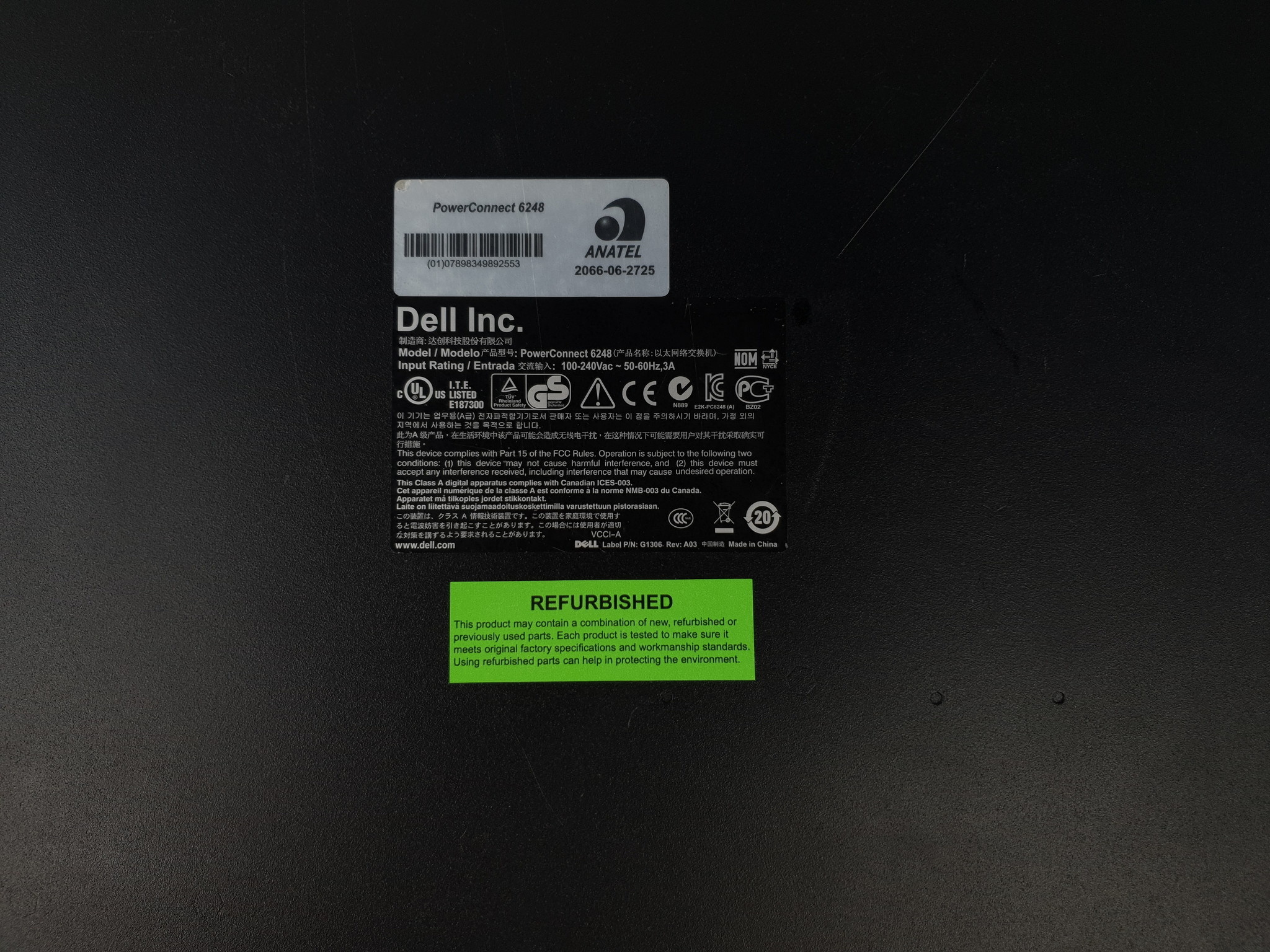 Dell Dell PC6248 48PRT Ethernet PowerConnect // 0XT800 - XT800