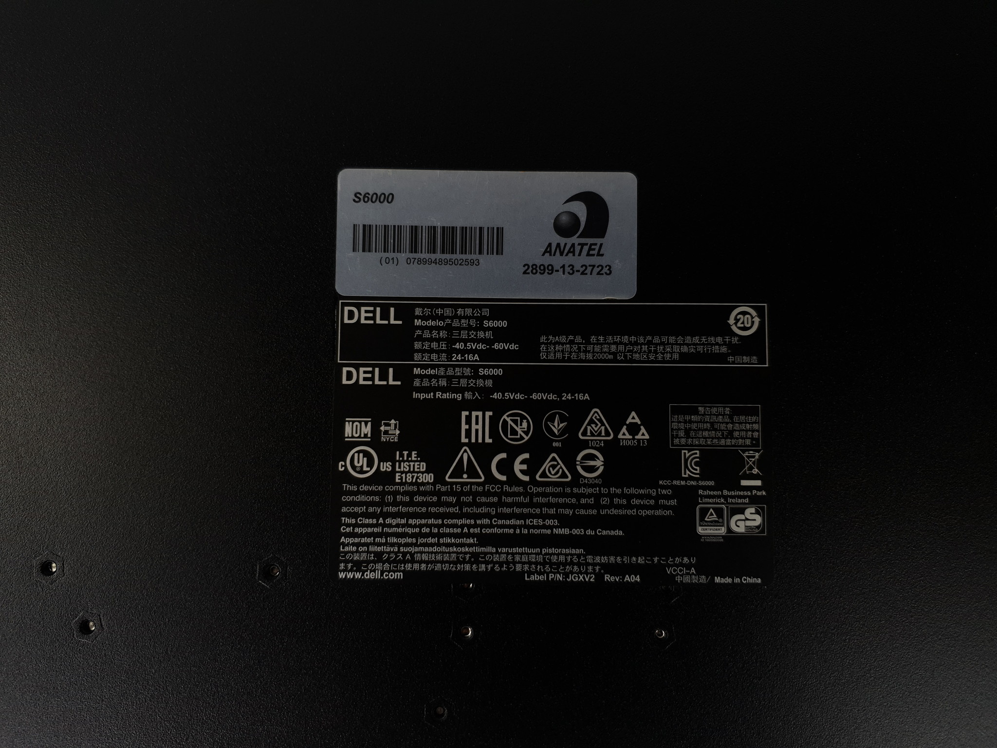 Dell Dell S6000-ON 32PRT QSFP+ 40Gbe S-Series // 0JYM7R - JYM7R